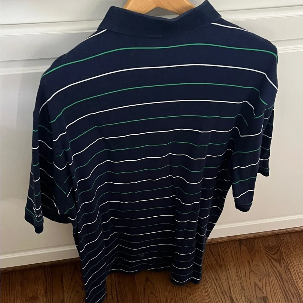Masters Navy Polo with Green and White Stripes - Picture 5 of 5
